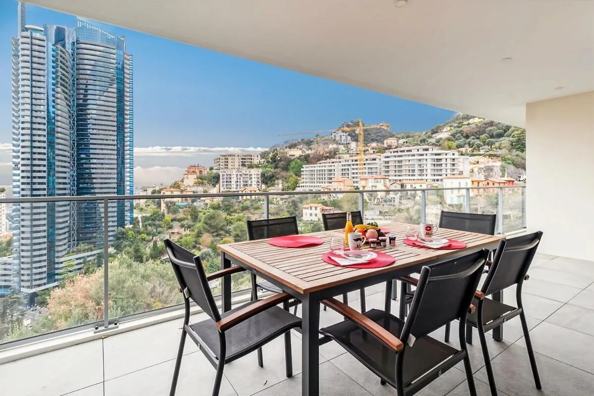 Sun Paradise -Stylish Flat-Rooftop Pool Access-Monaco View Beausoleil